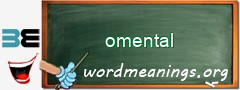 WordMeaning blackboard for omental